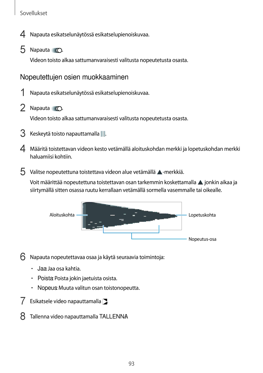 Samsung SM-G925FZWENEE, SM-G925FZGANEE, SM-G925FZWANEE, SM-G928FZSANEE, SM-G925FZWFNEE manual Nopeutettujen osien muokkaaminen 