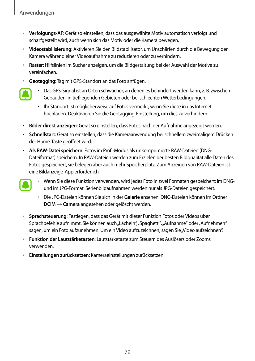 Samsung SM-G925FZGFDBT, SM-G925FZKADBT, SM-G925FZWEDBT, SM-G925FZDEDBT, SM-G925FZDADBT, SM-G925FZWFDBT manual Anwendungen 