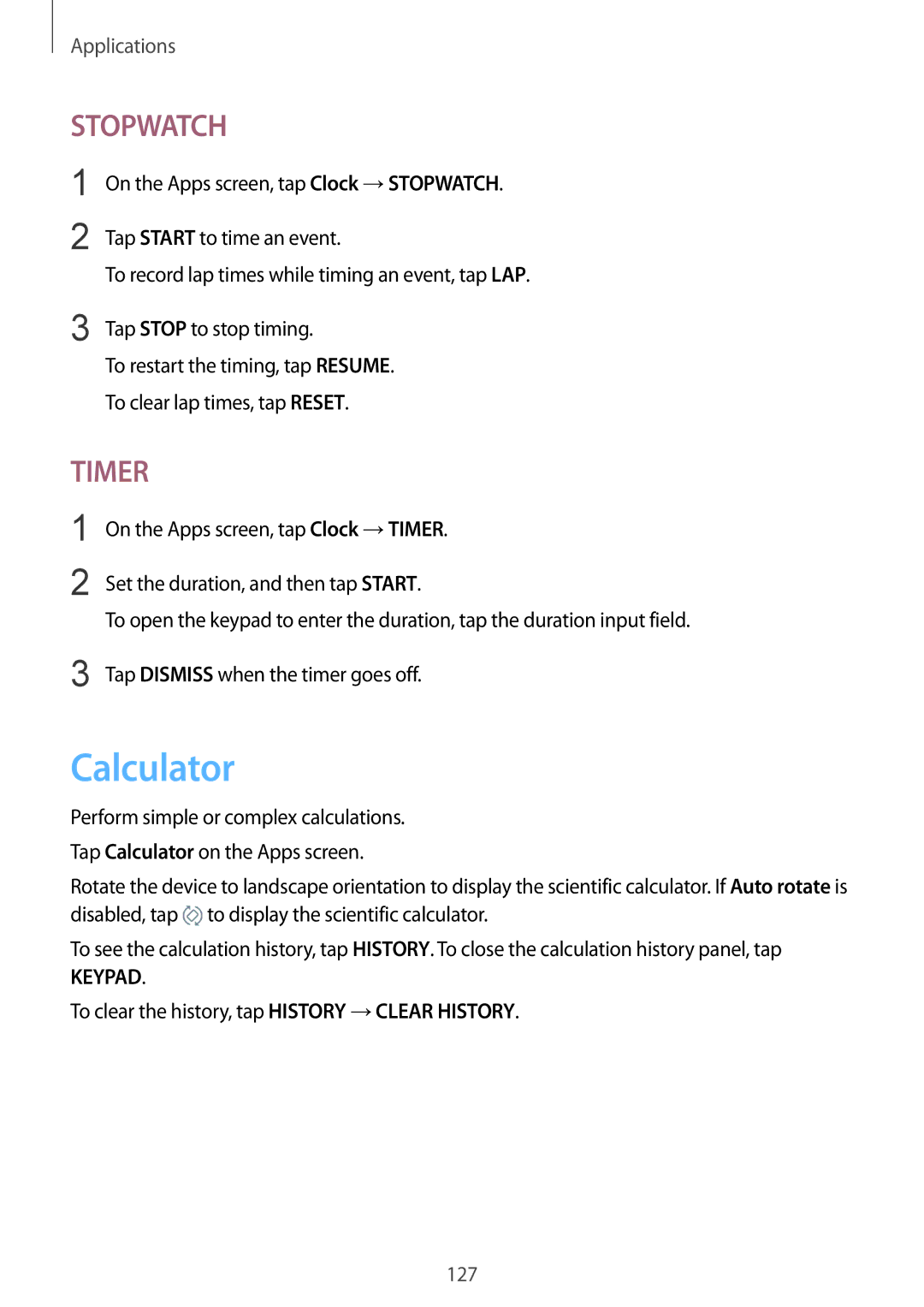 Samsung SM-G928FZKEETL, SM-G925FZKADBT, SM-G925FZWEDBT, SM-G928FZKADBT, SM-G925FZDEDBT, SM-G925FZDADBT Calculator, Stopwatch 