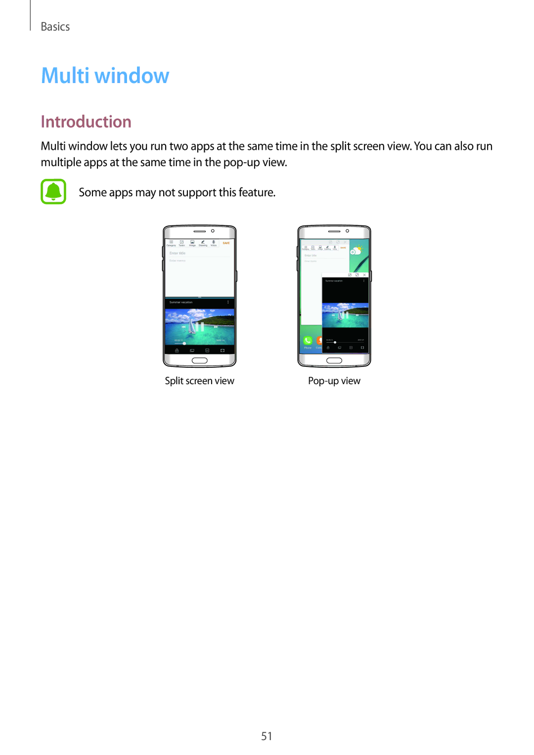 Samsung SM-G928FZKAPHE, SM-G925FZKADBT, SM-G925FZWEDBT, SM-G928FZKADBT, SM-G925FZDEDBT manual Multi window, Introduction 