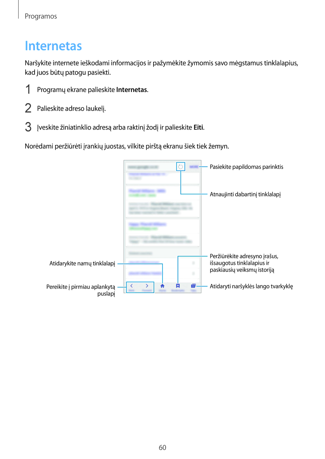 Samsung SM-G925FZKASEB manual Internetas 