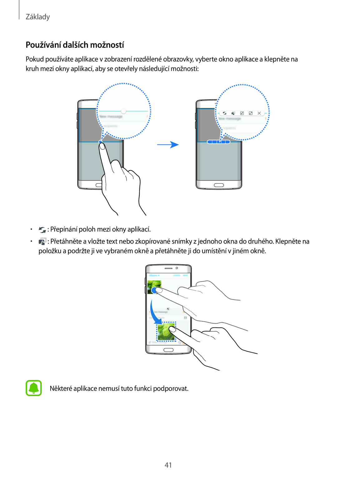 Samsung SM-G925FZGFETL, SM-G925FZKFETL, SM-G925FZDEETL, SM-G925FZWEETL manual Používání dalších možností 