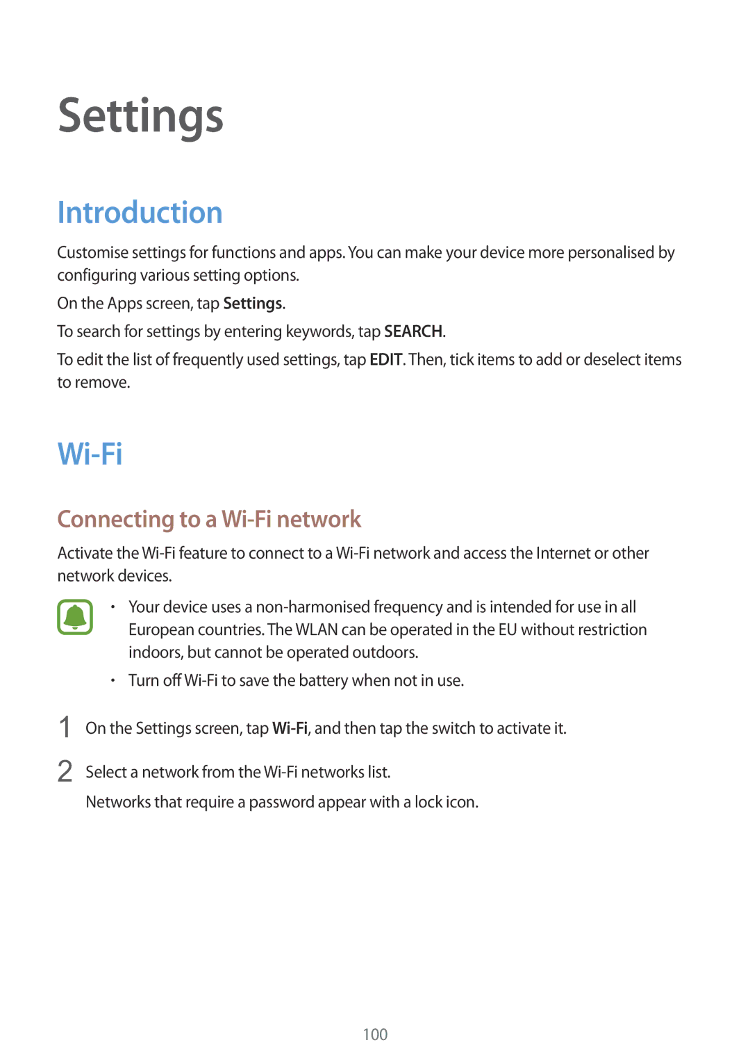 Samsung SM-G925IZDAKSA manual Introduction, Connecting to a Wi-Fi network 