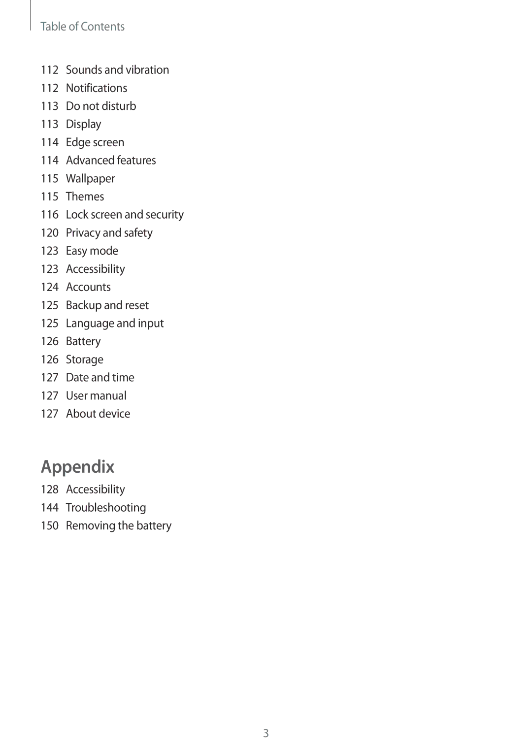 Samsung SM-G925IZDAKSA manual Appendix 