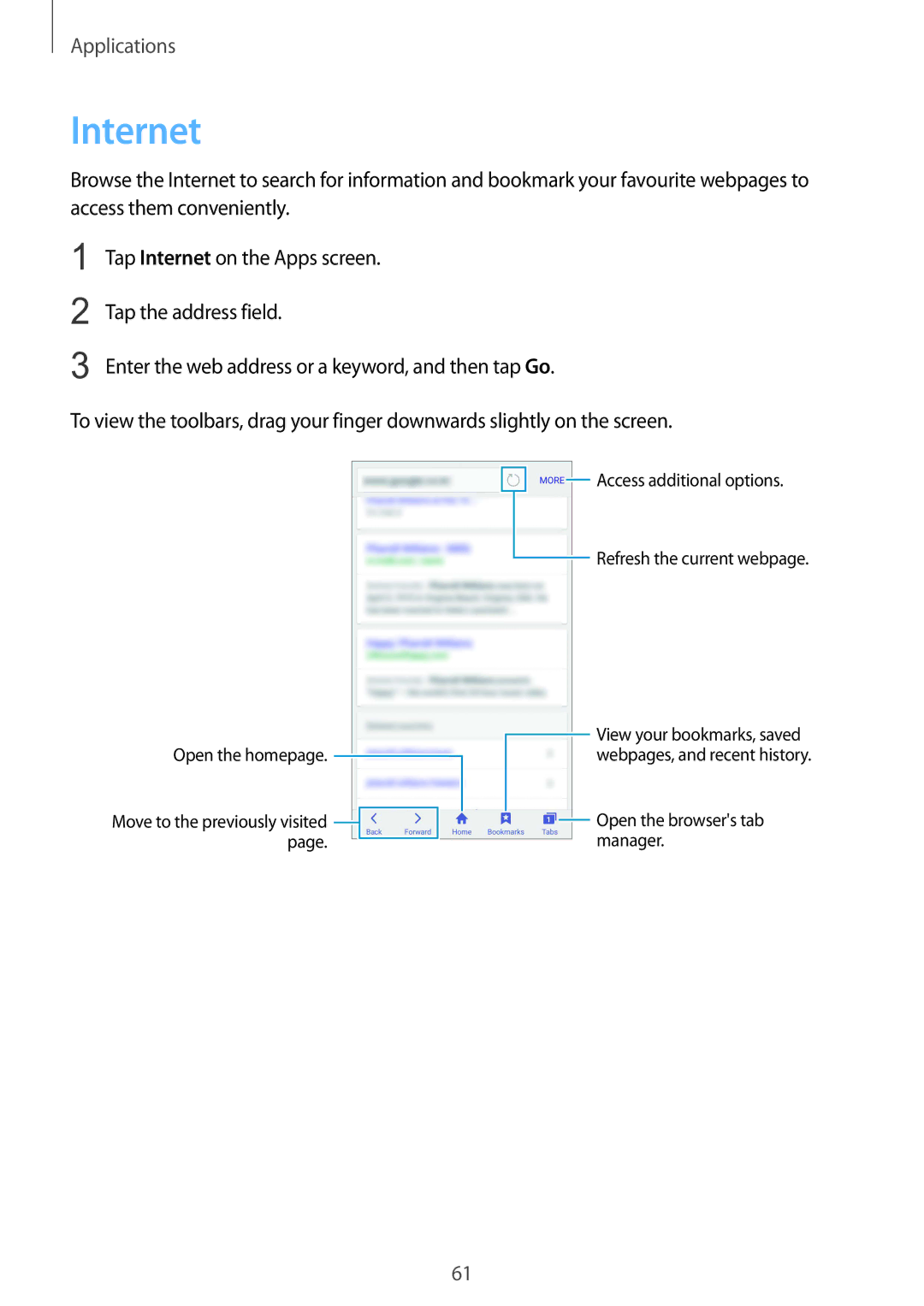 Samsung SM-G925IZDAKSA manual Internet 