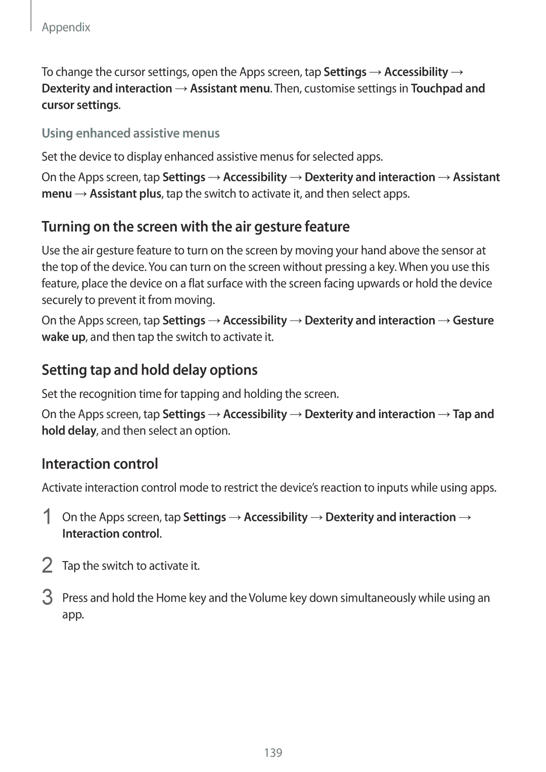 Samsung SM-G925FZDAILO manual Turning on the screen with the air gesture feature, Setting tap and hold delay options 