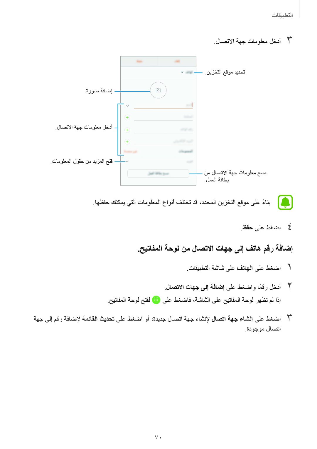 Samsung SM-G925FZWASEE حيتافملا ةحول نم لاصتلاا تاهج ىلإ فتاه مقر ةفاضإ, لاصتلاا تاهج ىلإ ةفاضإ ىلع طغضاو امقرً لخدأ2 