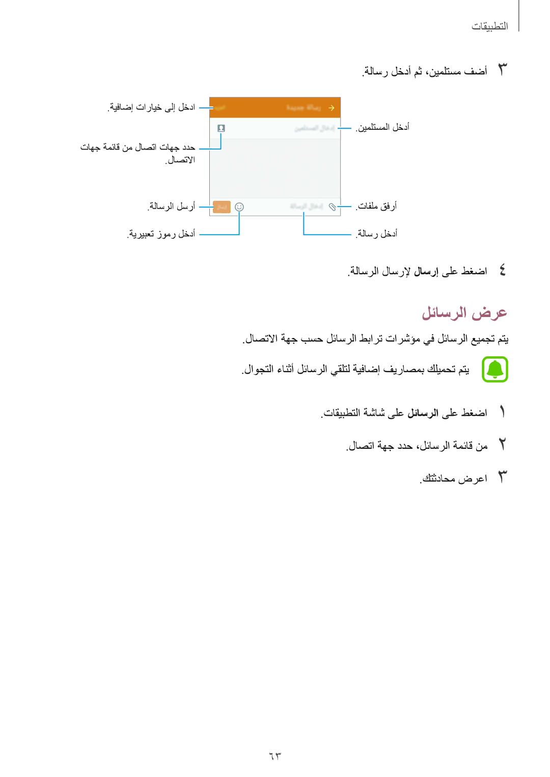 Samsung SM-G925FZKEKSA, SM-G925XZKAKSA, SM-G925XZWAKSA, SM-G925FZDASEE, SM-G925FZKASEE, SM-G925XZDAKSA manual لئاسرلا ضرع 