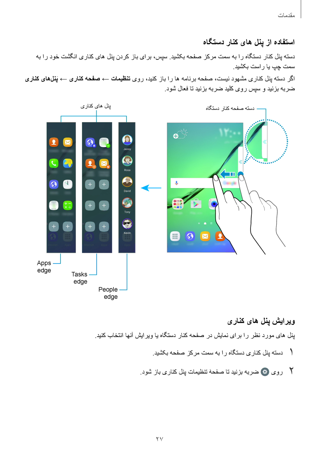 Samsung SM-G925FZKASEE, SM-G925XZKAKSA, SM-G925XZWAKSA, SM-G925FZDASEE هاگتسد رانک یاه لنپ زا هدافتسا, یرانک یاه لنپ شیاریو 