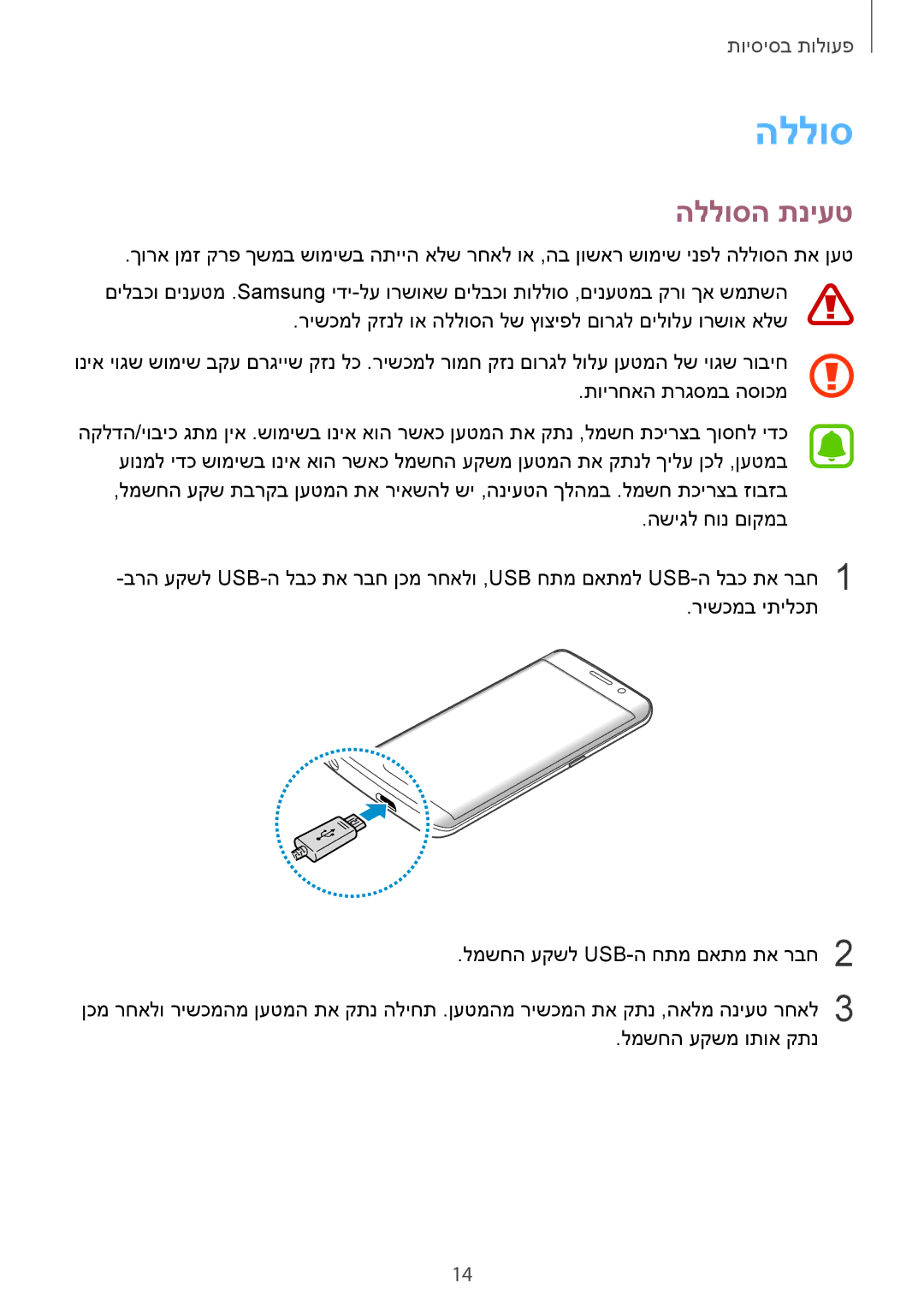 Samsung SM-G925XZDAILO, SM-G925XZWAILO, SM-G925XZKAILO, SM-G925FZDAILO manual הללוסה תניעט 