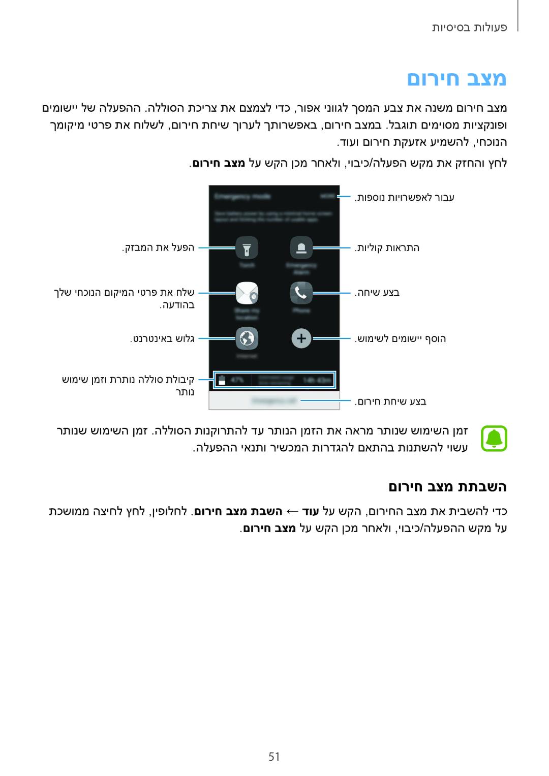 Samsung SM-G925FZDAILO, SM-G925XZWAILO, SM-G925XZKAILO, SM-G925XZDAILO manual םוריח בצמ תתבשה 