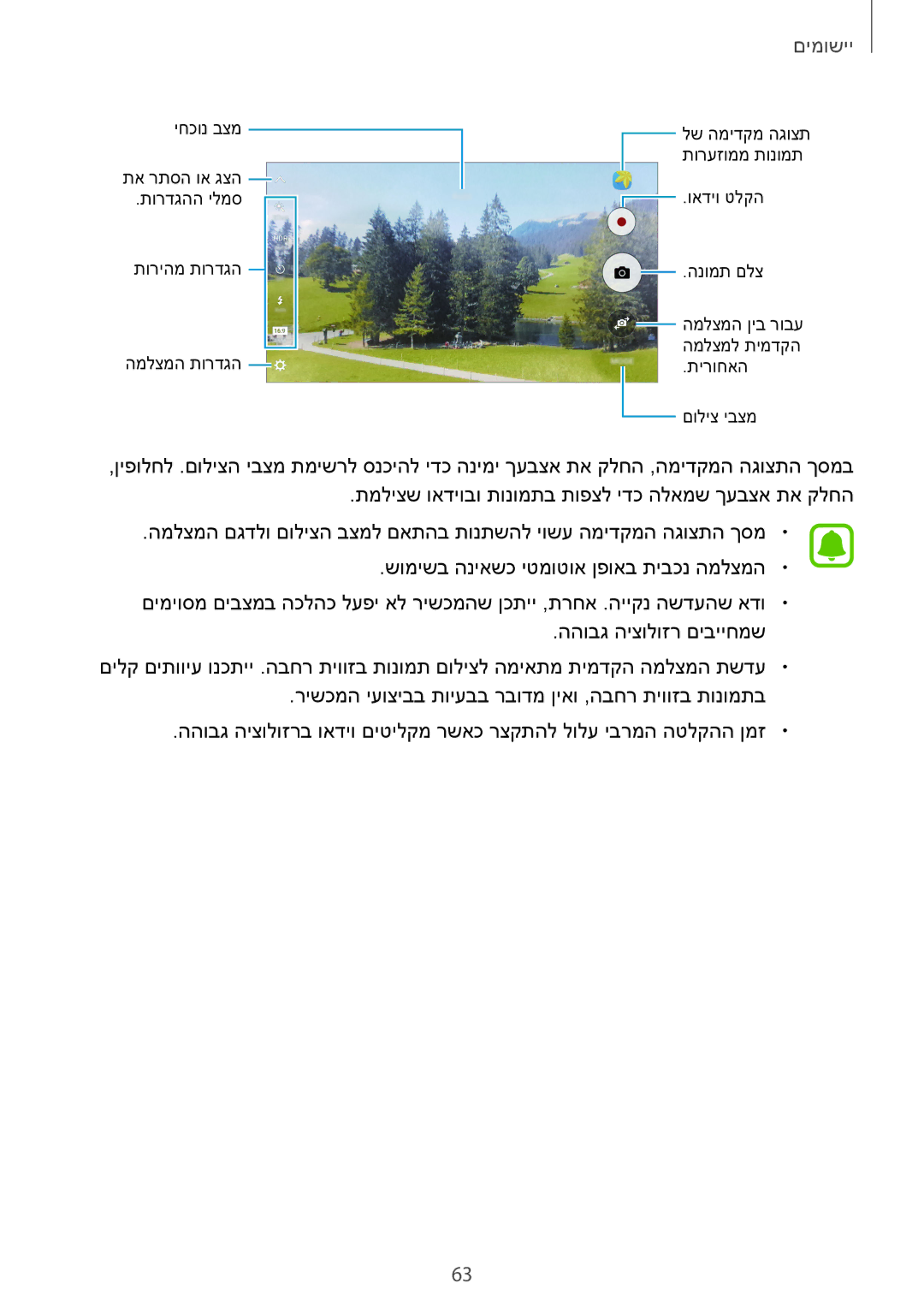 Samsung SM-G925FZDAILO, SM-G925XZWAILO, SM-G925XZKAILO, SM-G925XZDAILO manual יישומים 