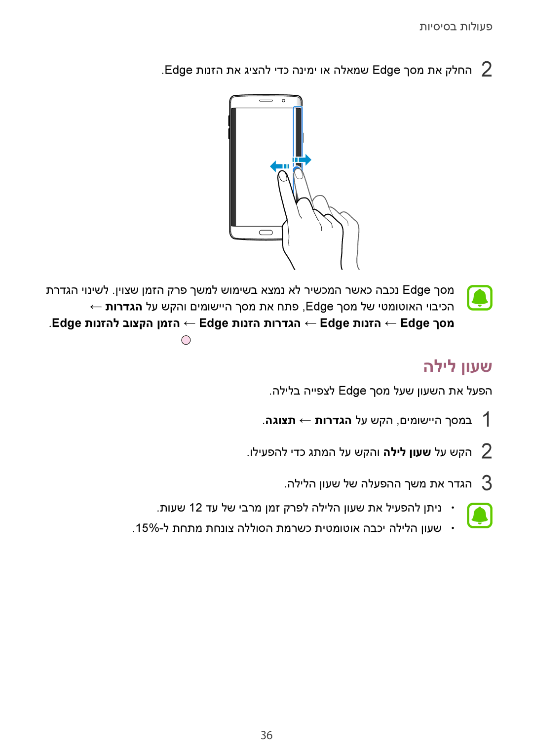 Samsung SM-G928CZDAILO manual הליל ןועש 