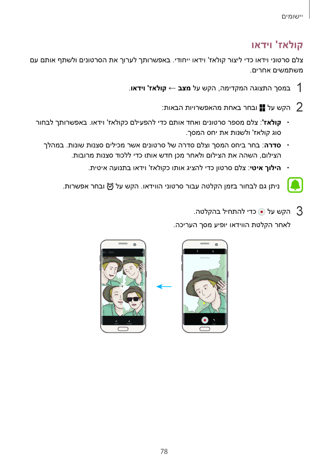 Samsung SM-G928CZDAILO manual ואדיו זאלוק 