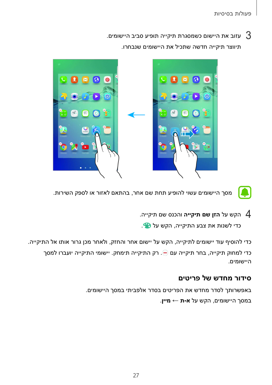 Samsung SM-G928CZDAILO manual םיטירפ לש שדחמ רודיס 