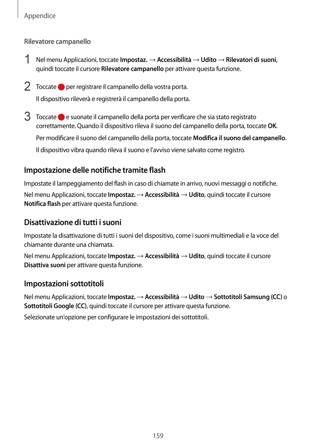 Samsung SM-G928FZDEITV, SM-G928FZDAITV manual Impostazione delle notifiche tramite flash, Disattivazione di tutti i suoni 