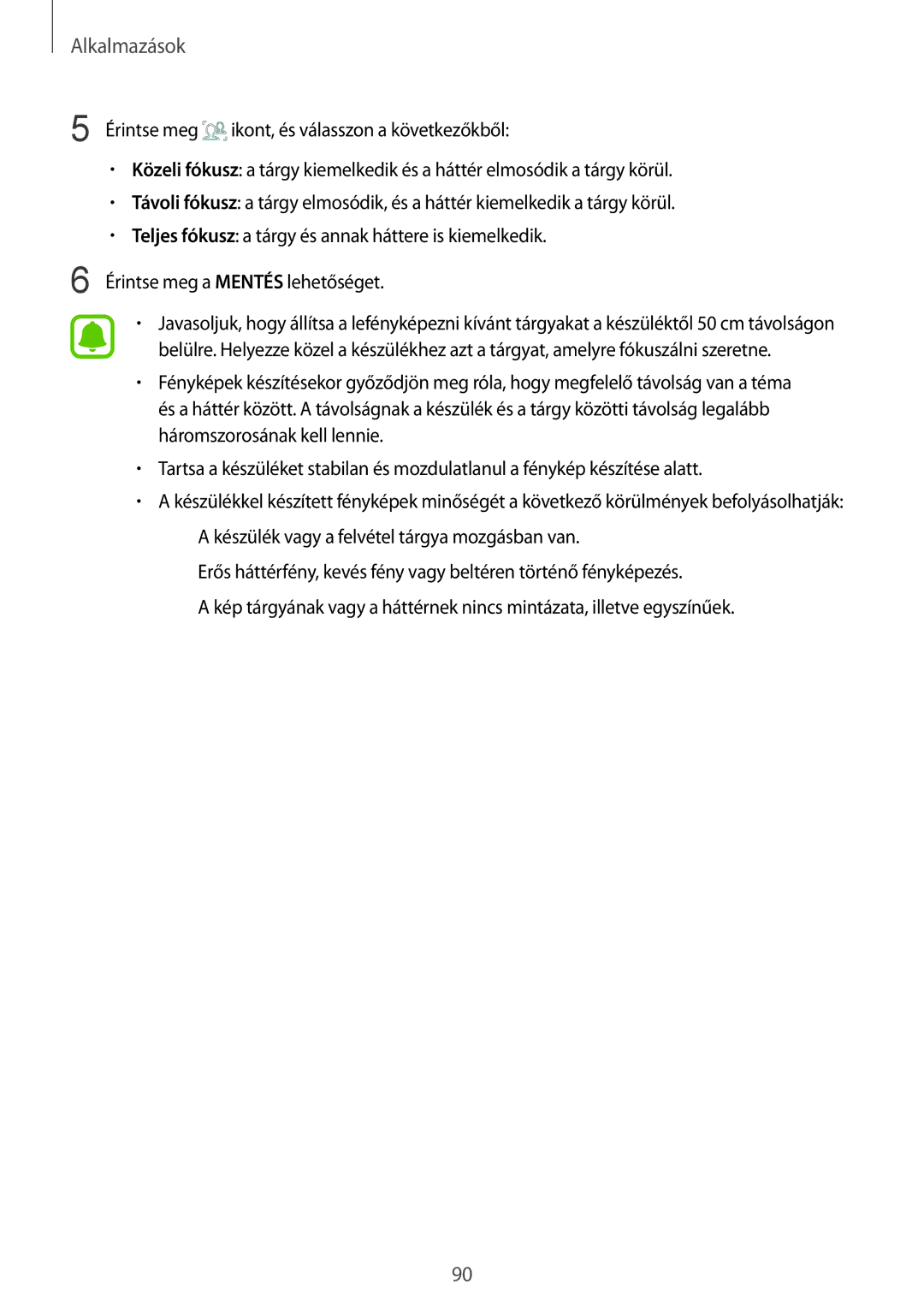 Samsung SM-G928FZDAXEH, SM-G928FZKAXEH, SM-G925FZWAXEH manual Alkalmazások 