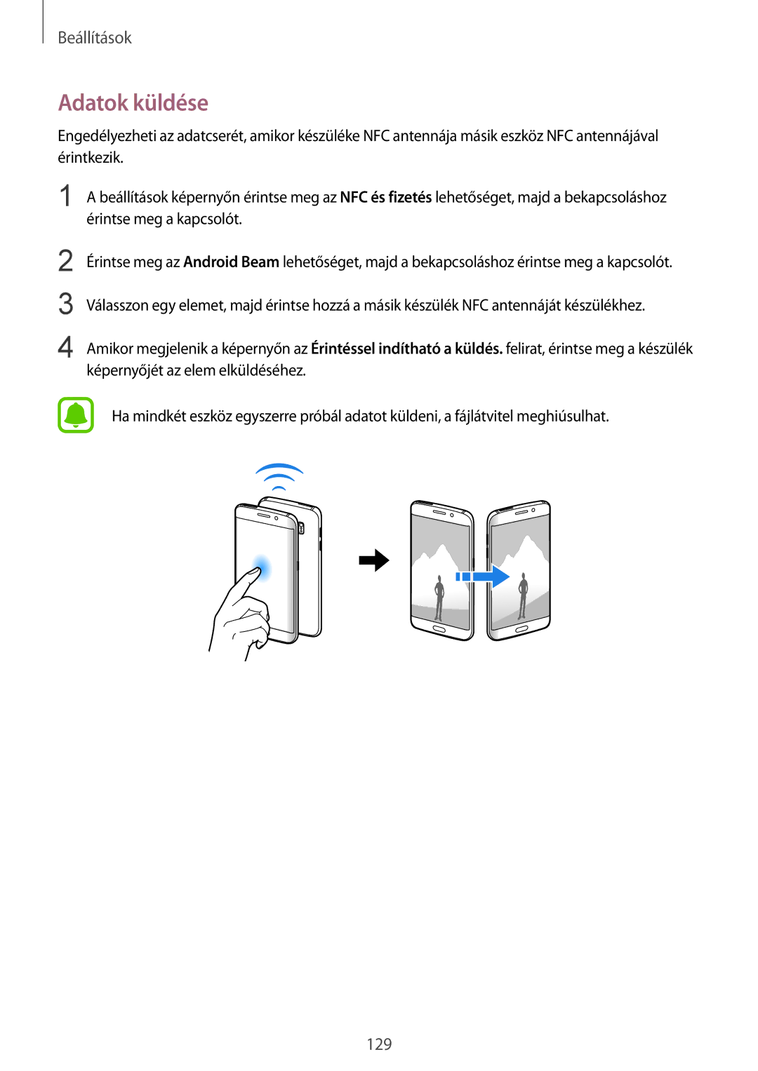 Samsung SM-G928FZKAXEH, SM-G928FZDAXEH manual Adatok küldése 