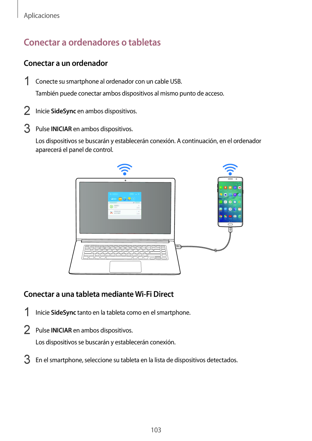 Samsung SM-G928FZSAPHE, SM-G928FZDEPHE, SM-G928FZKEPHE manual Conectar a ordenadores o tabletas, Conectar a un ordenador 