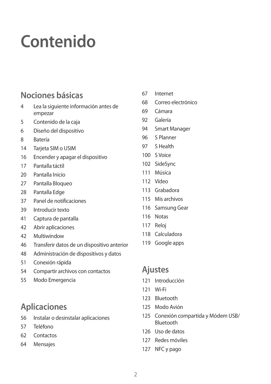 Samsung SM-G928FZDAPHE, SM-G928FZDEPHE, SM-G928FZKEPHE, SM-G928FZSAPHE, SM-G928FZKAPHE manual Contenido 