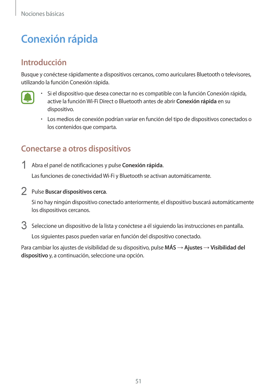 Samsung SM-G928FZKEPHE, SM-G928FZDEPHE Conexión rápida, Conectarse a otros dispositivos, Pulse Buscar dispositivos cerca 