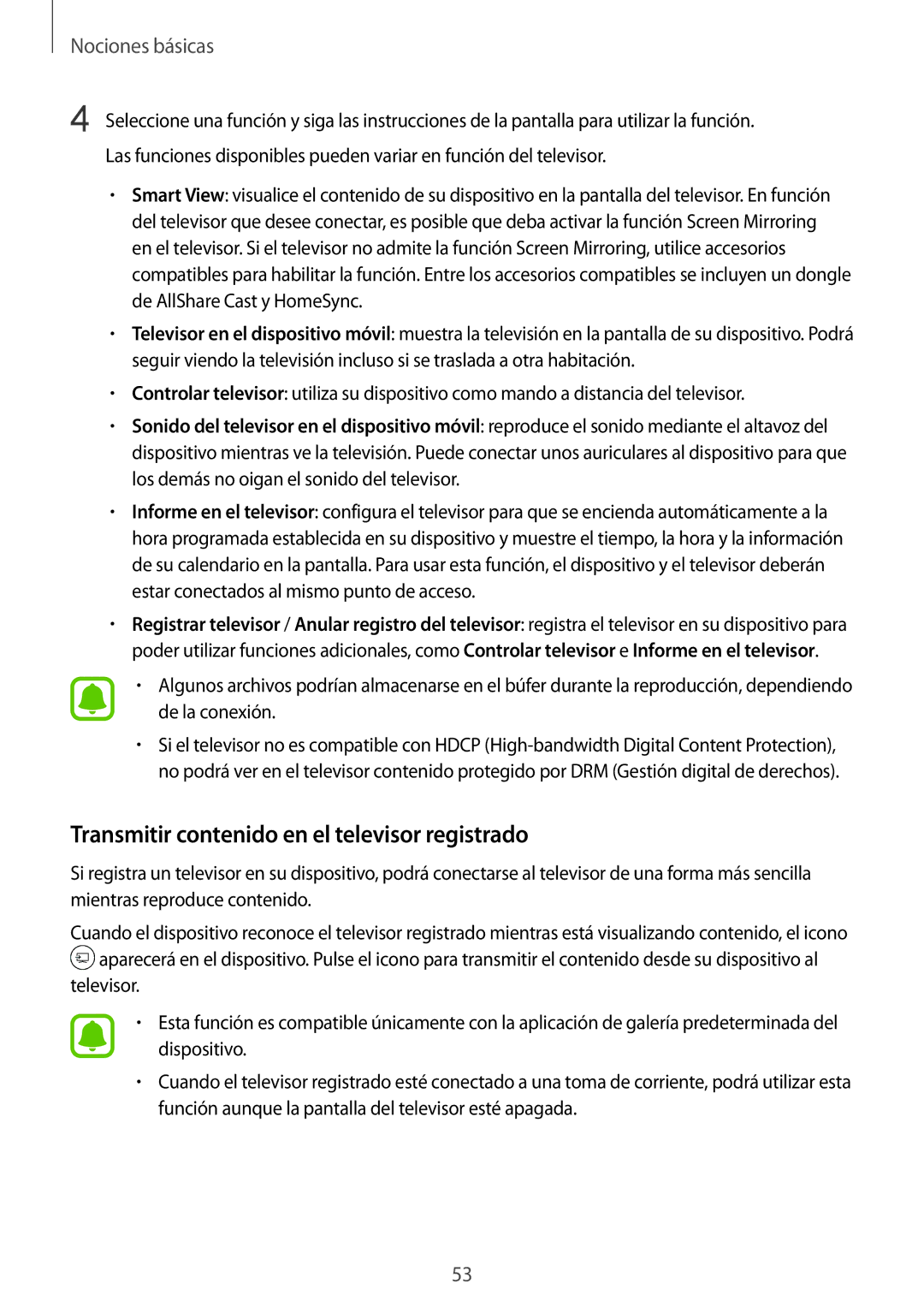 Samsung SM-G928FZSAPHE, SM-G928FZDEPHE, SM-G928FZKEPHE, SM-G928FZDAPHE manual Transmitir contenido en el televisor registrado 