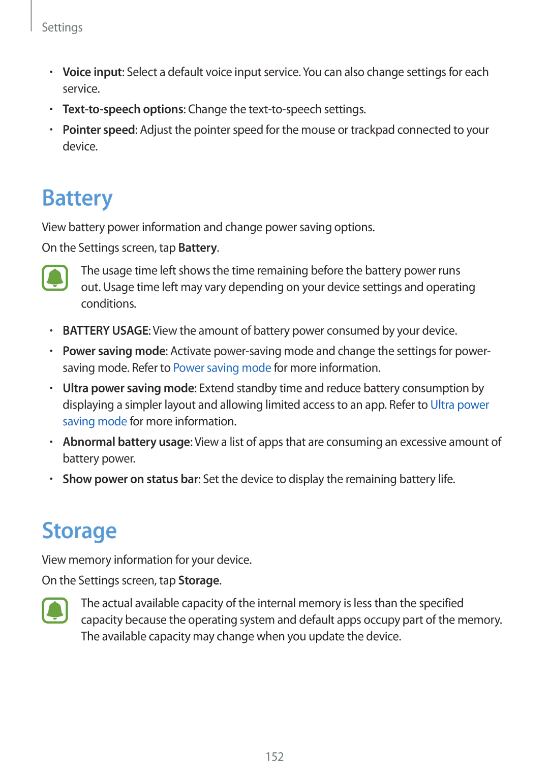 Samsung SM-G928FZKASWC, SM-G928FZKADBT, SM-G928FZSEDBT, SM-G928FZDADBT, SM-G928FZDAXEF, SM-G928FZKAXEF manual Battery, Storage 