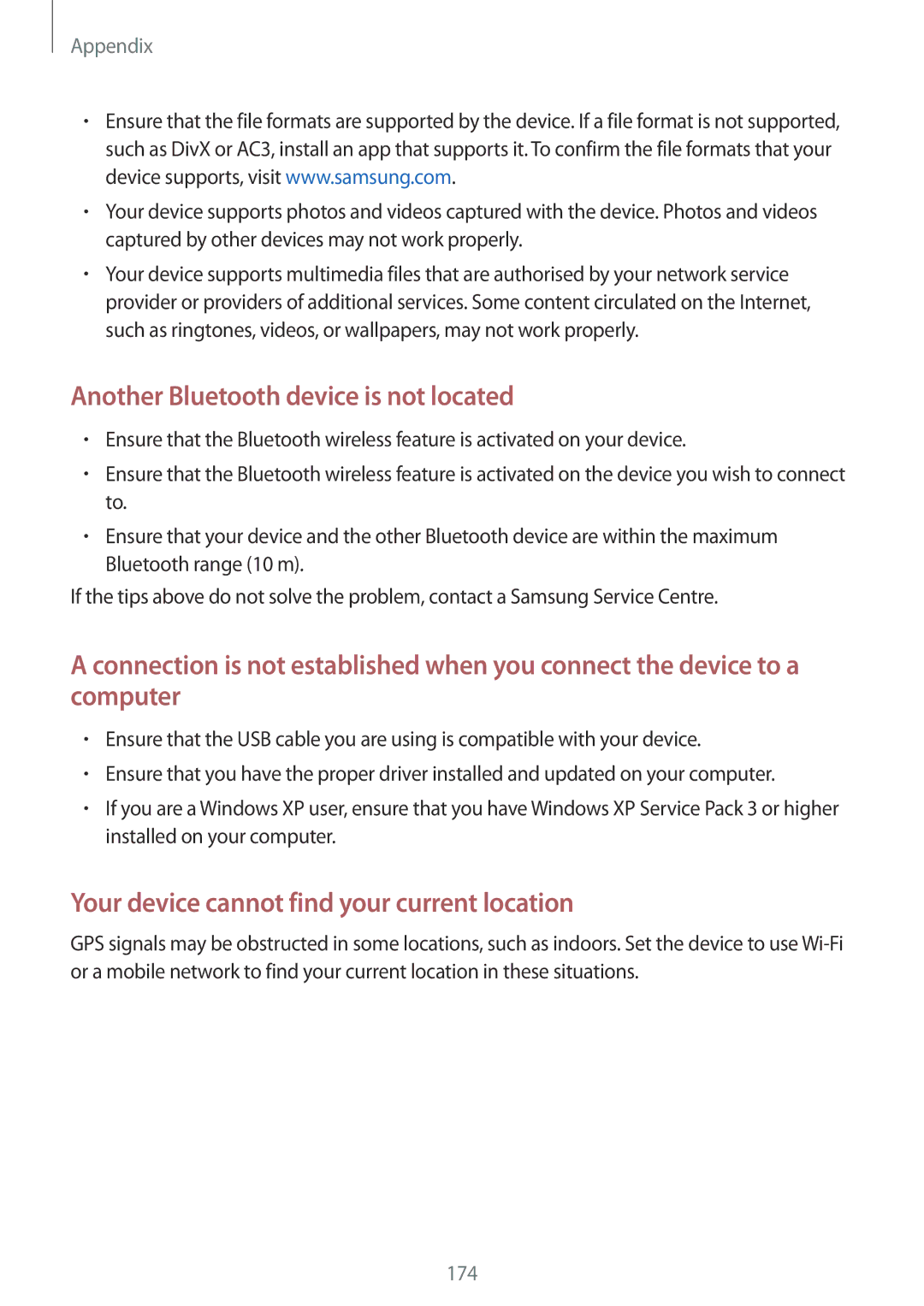 Samsung SM2G928FZDAPAN, SM-G928FZKADBT, SM-G928FZSEDBT, SM-G928FZDADBT manual Another Bluetooth device is not located 