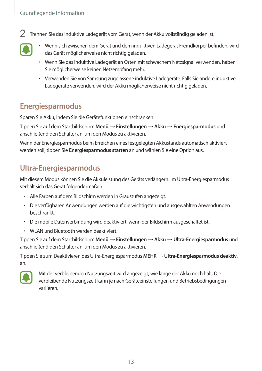 Samsung SM-G928FZSEDBT, SM-G928FZKADBT, SM-G928FZDADBT manual Ultra-Energiesparmodus 
