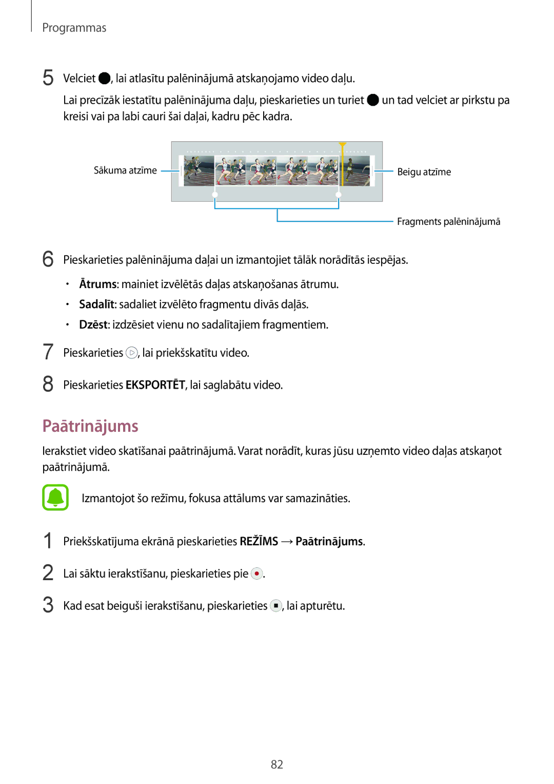 Samsung SM-G928FZKESEB, SM-G928FZKASEB, SM-G928FZDASEB, SM-G928FZSASEB, SM-G928FZDESEB manual Paātrinājums 