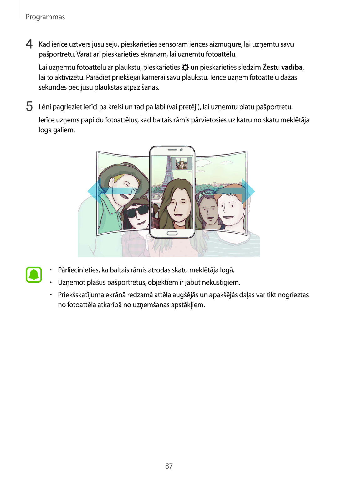 Samsung SM-G928FZKESEB, SM-G928FZKASEB, SM-G928FZDASEB, SM-G928FZSASEB, SM-G928FZDESEB manual Programmas 