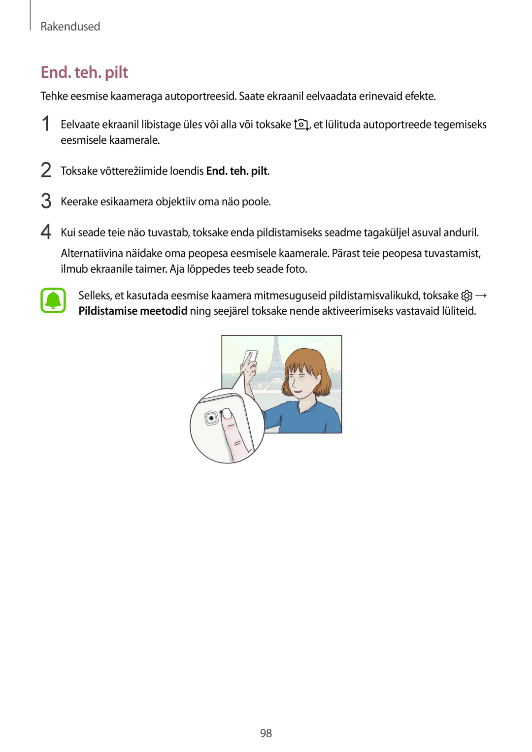 Samsung SM-G928FZKESEB, SM-G928FZKASEB, SM-G928FZDASEB, SM-G928FZSASEB, SM-G928FZDESEB, SM-G925FZKASEB manual End. teh. pilt 