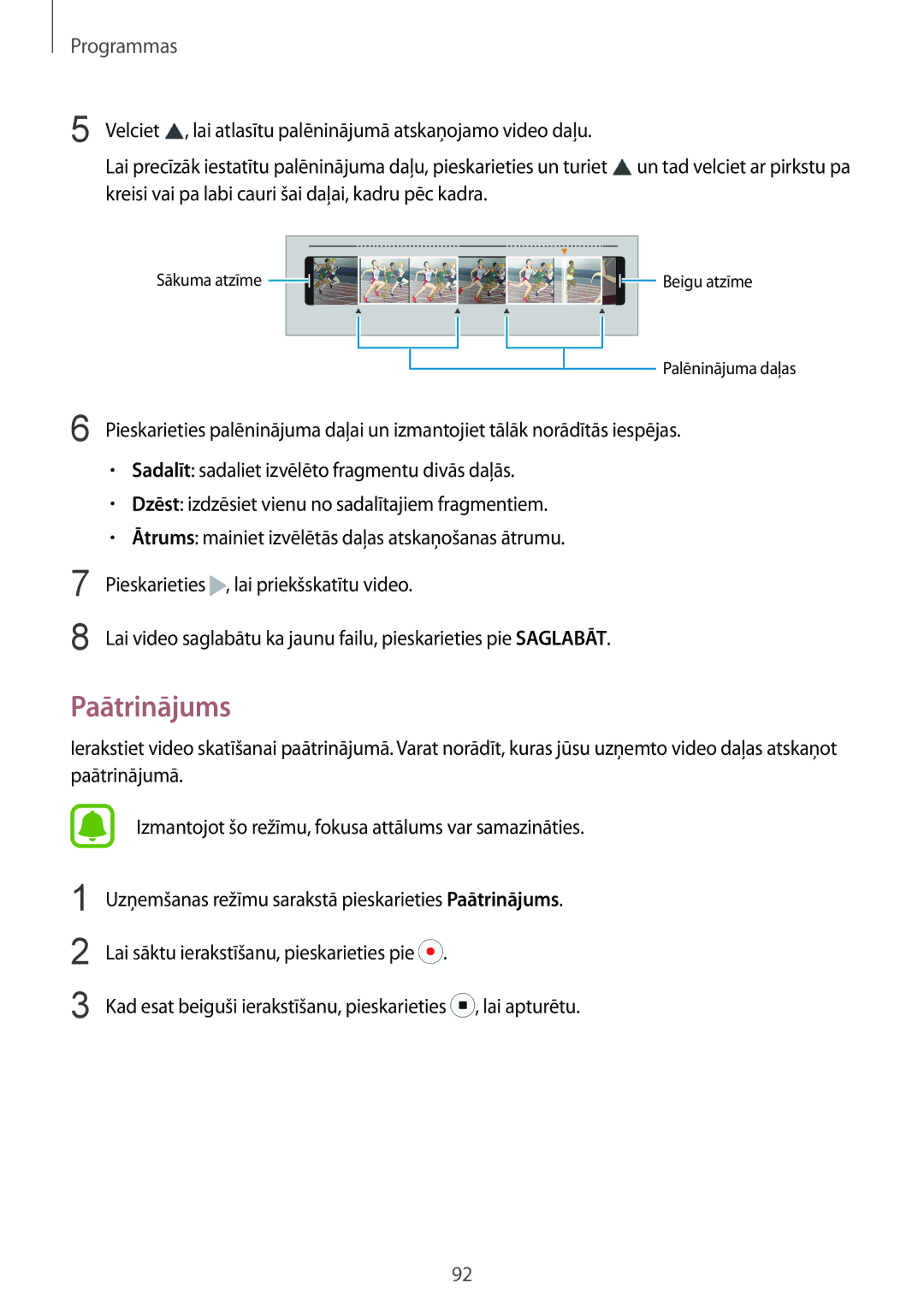 Samsung SM-G928FZKESEB, SM-G928FZKASEB, SM-G928FZDASEB, SM-G928FZSASEB, SM-G928FZDESEB, SM-G925FZKASEB manual Paātrinājums 