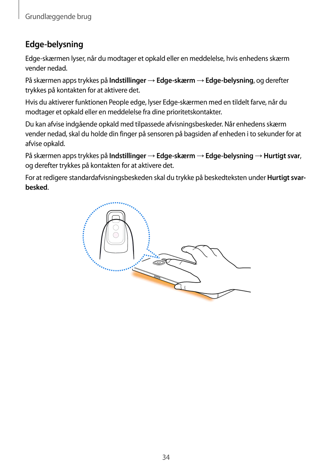 Samsung SM-G928FZDANEE, SM-G928FZSANEE, SM-G928FZKANEE manual Edge-belysning 