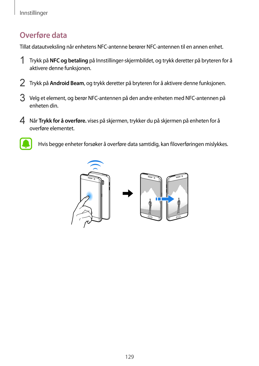 Samsung SM-G928FZSANEE, SM-G928FZDANEE, SM-G928FZKANEE manual Overføre data 