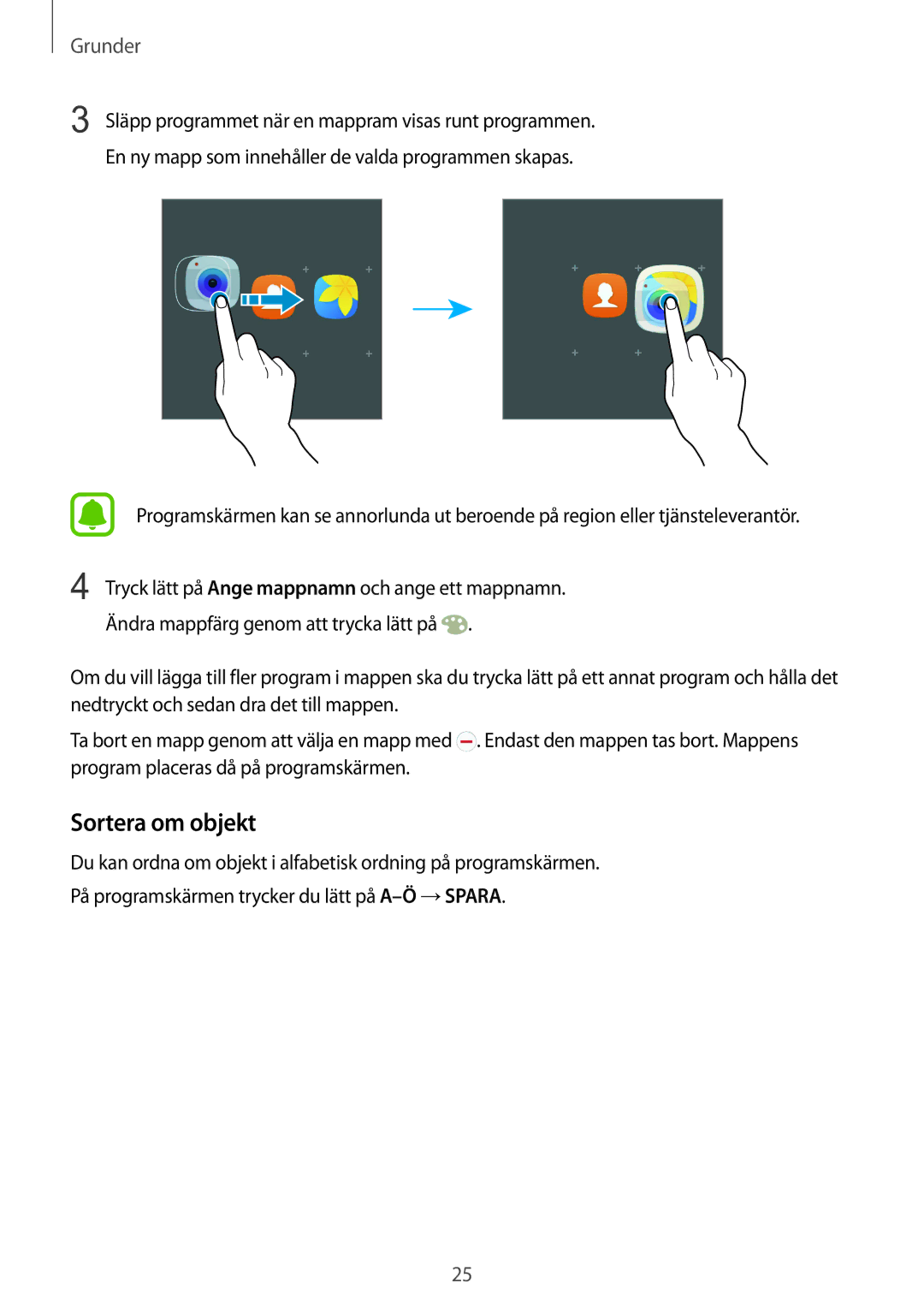 Samsung SM-G928FZDANEE, SM-G928FZSANEE, SM-G928FZKANEE manual Sortera om objekt 