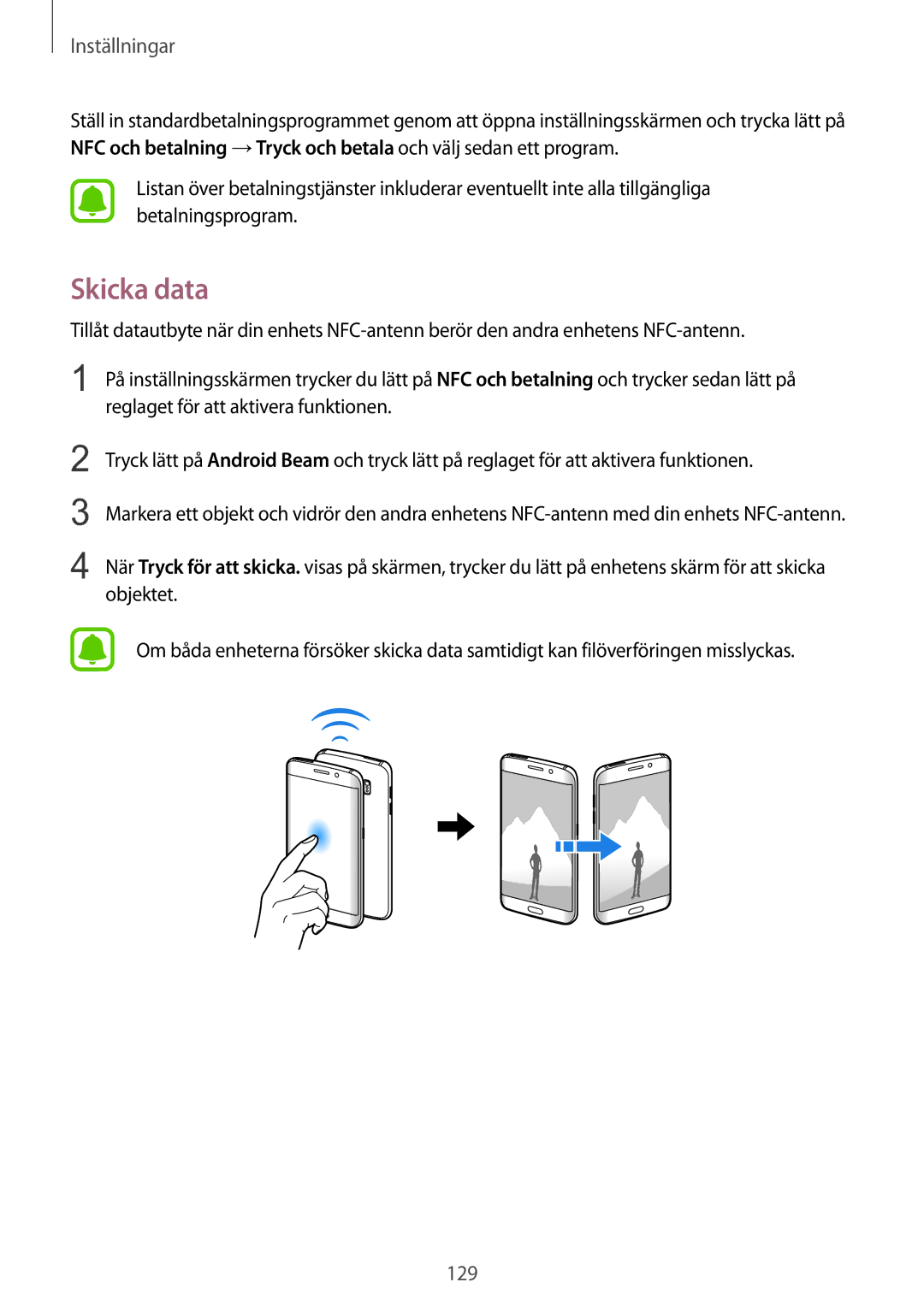 Samsung SM-G928FZSANEE, SM-G928FZDANEE, SM-G928FZKANEE manual Skicka data 