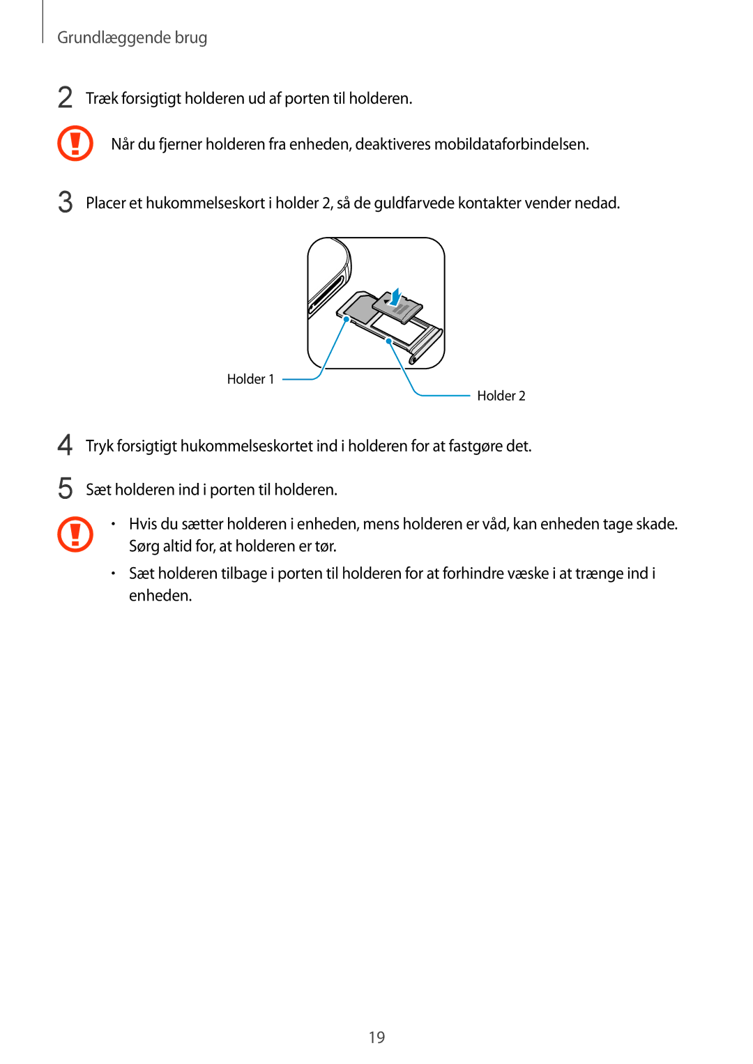 Samsung SM-G930FZDANEE, SM-G930FEDANEE, SM-G930FZWANEE, SM-G930FZSANEE, SM-G930FZKANEE manual Holder 