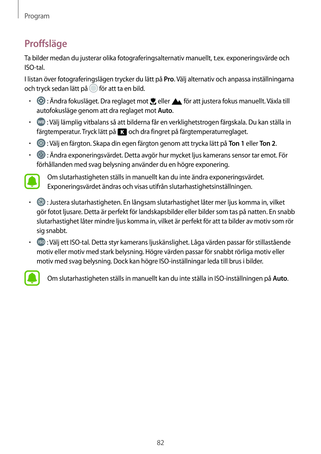 Samsung SM-G930FZSANEE, SM-G930FEDANEE, SM-G930FZWANEE, SM-G930FZKANEE, SM-G930FZDANEE manual Proffsläge 