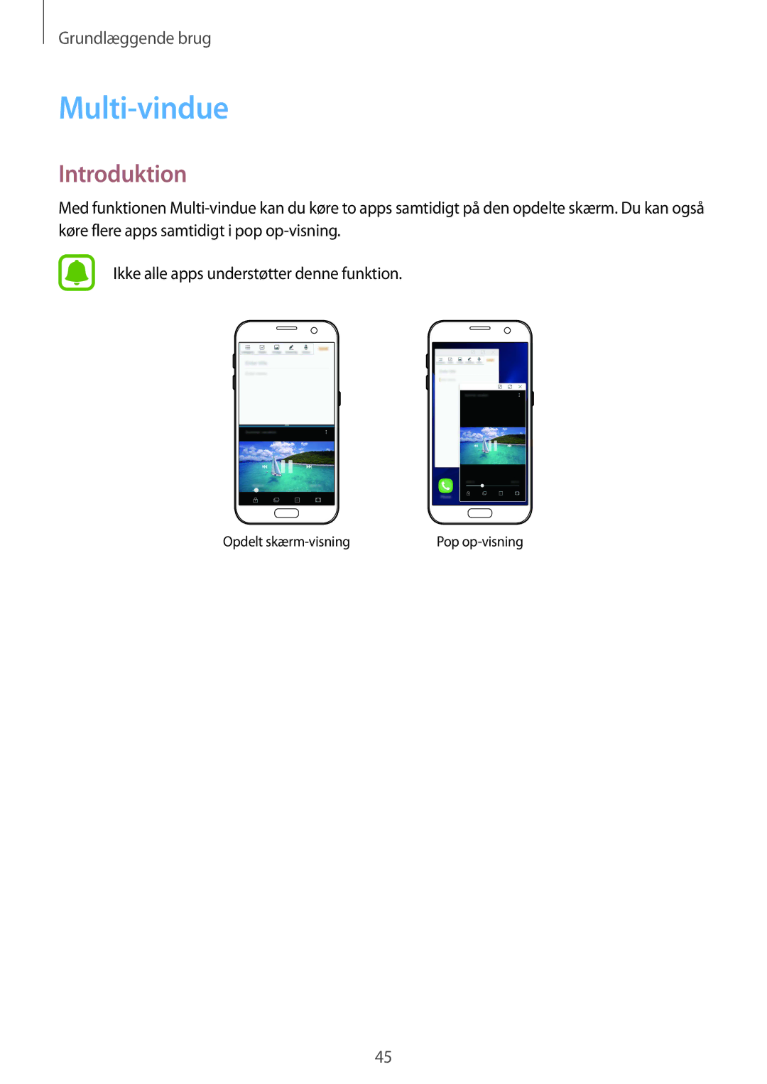 Samsung SM-G930FEDANEE, SM-G930FZWANEE, SM-G930FZSANEE, SM-G930FZKANEE, SM-G930FZDANEE manual Multi-vindue, Introduktion 
