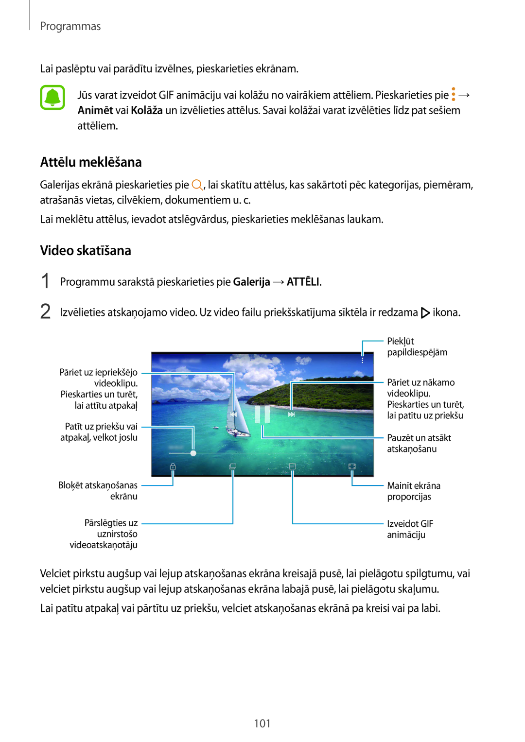 Samsung SM-G930FZDASEB manual Attēlu meklēšana, Video skatīšana 