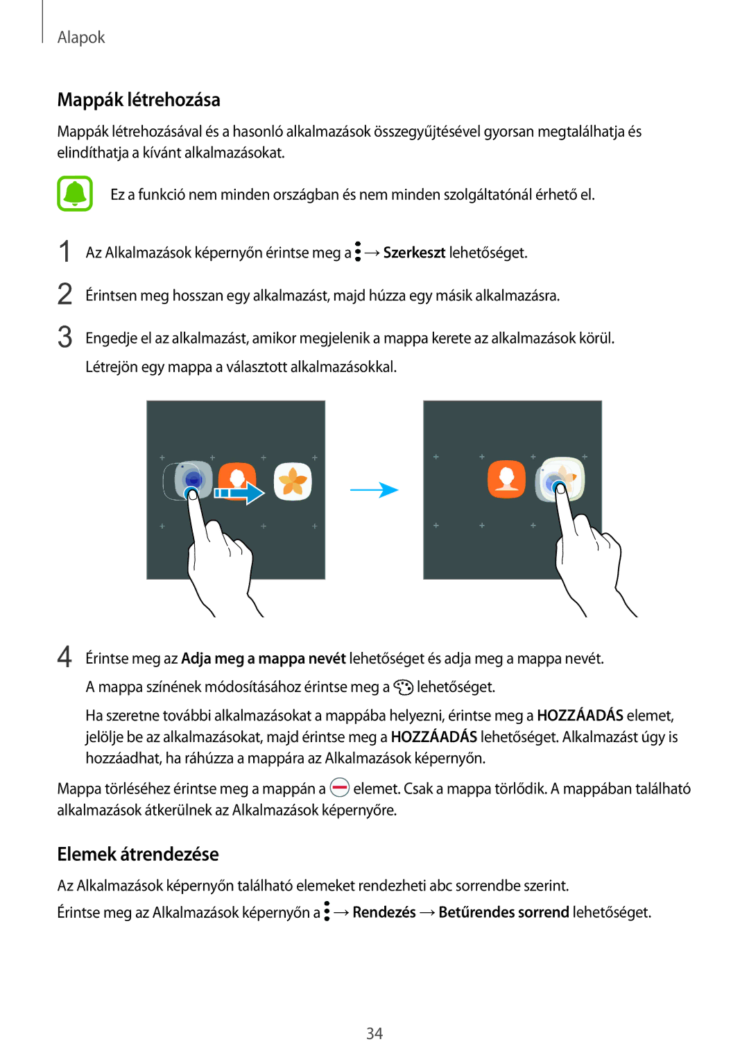 Samsung SM-G930FZDAXEH manual Elemek átrendezése 