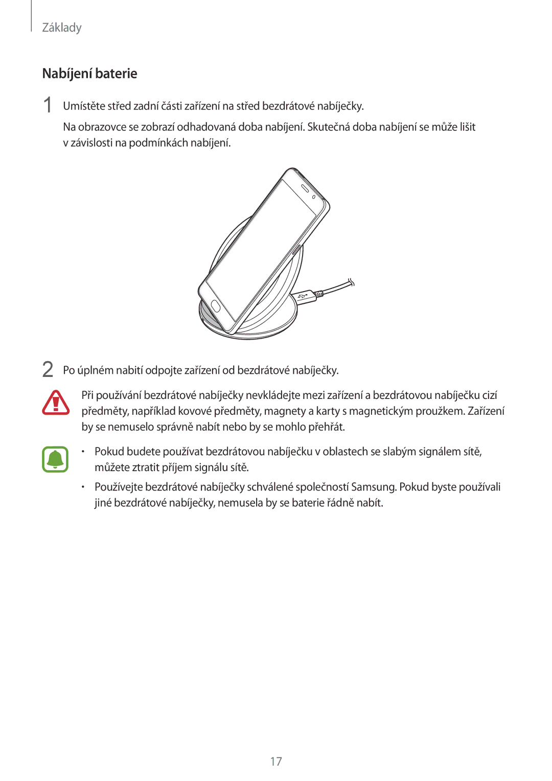 Samsung SM-G930FZKAETL manual Nabíjení baterie 