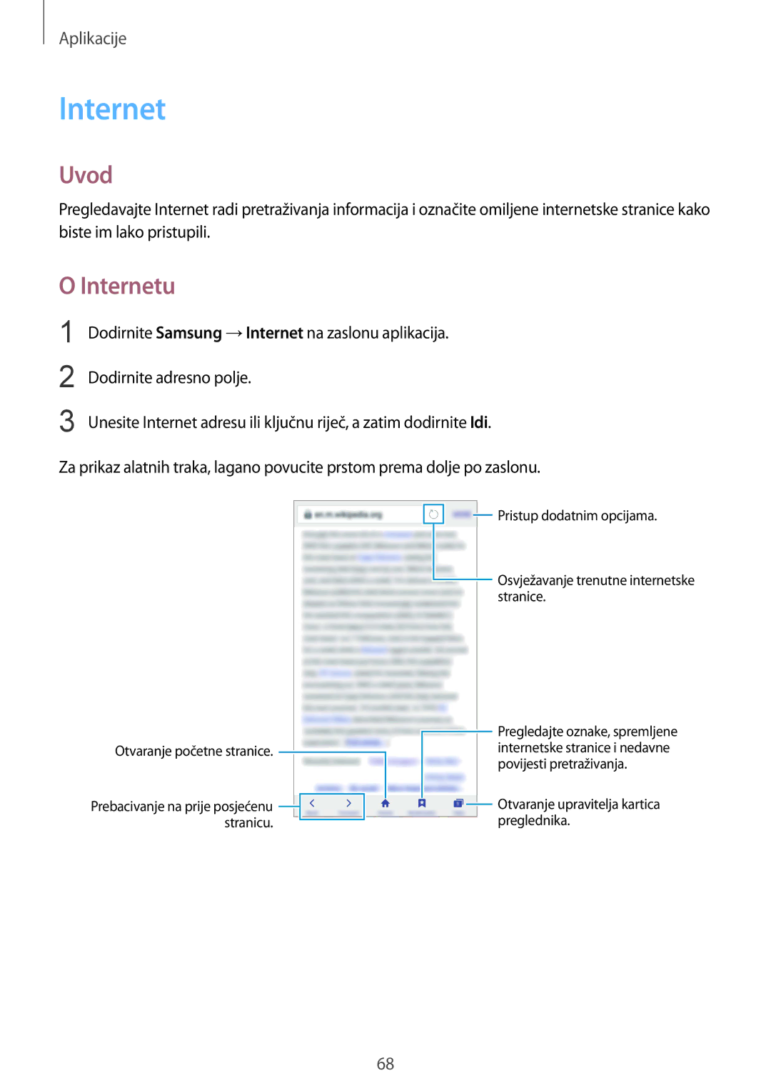 Samsung SM-G930FZKASEE, SM-G930FZKAVIP, SM-G930FZKATWO, SM-G930FZKADHR, SM-G930FZWASEE, SM-G930FZSASEE manual Internetu 