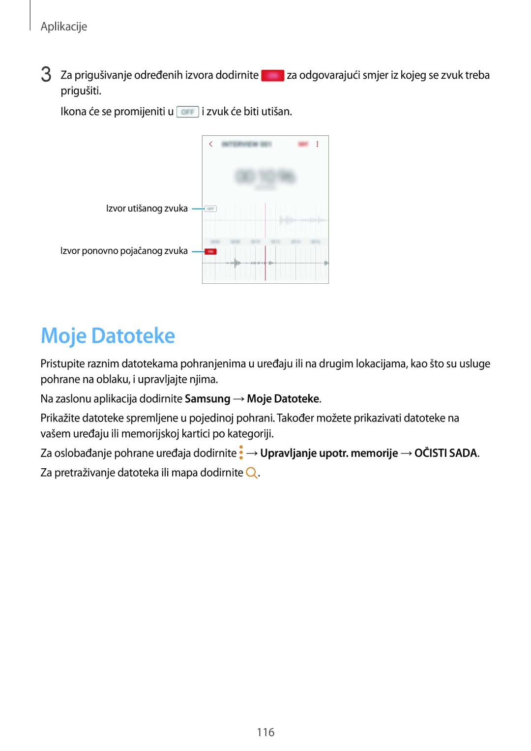 Samsung SM-G930FEDASEE, SM-G930FZKAVIP, SM-G930FZKATWO, SM-G930FZKADHR, SM-G930FZWASEE, SM-G930FZSASEE manual Moje Datoteke 