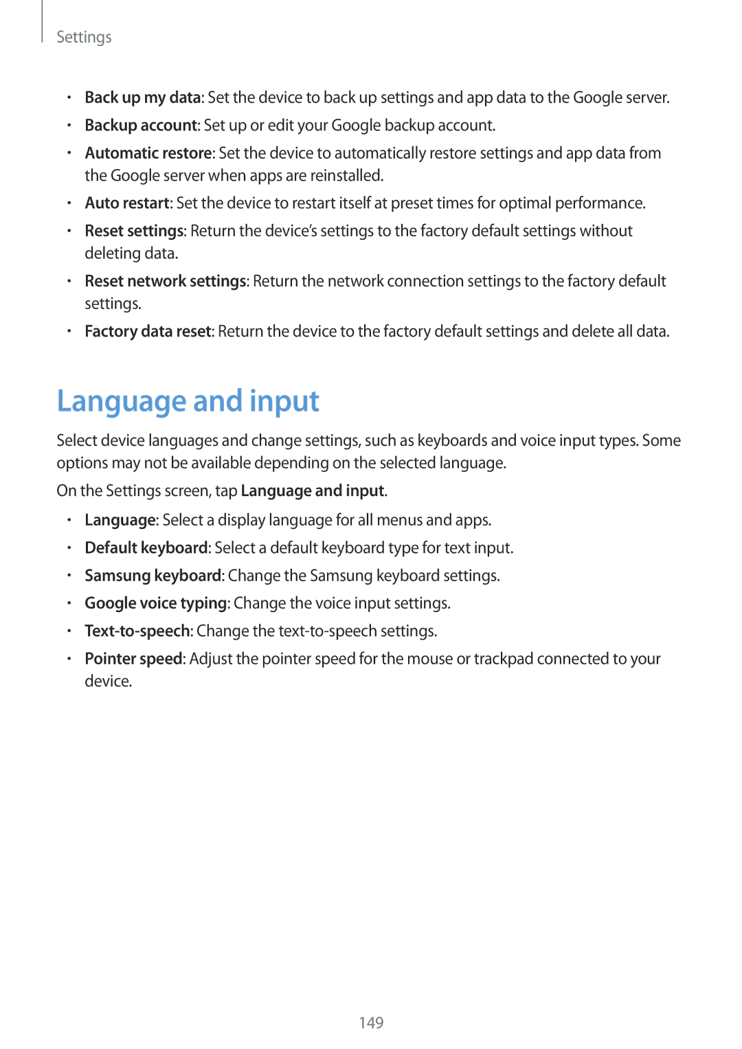 Samsung SM-G930FZKATWO, SM-G930FZSADBT, SM-G930FZWADBT, SM-G930FZDADBT, SM-G930FZKADBT, SM-G930FEDADBT manual Language and input 