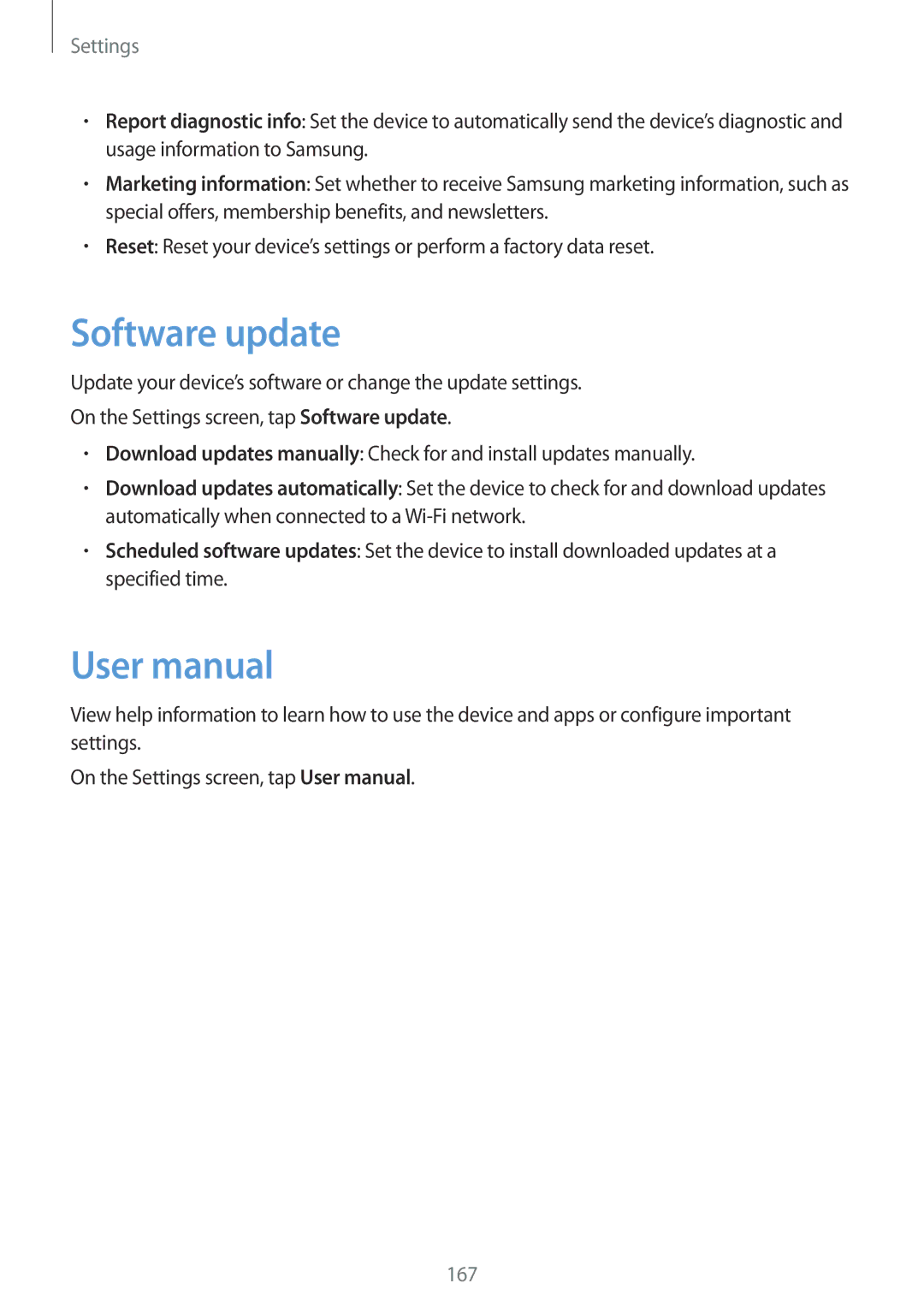 Samsung SM-G930FZDAXEH, SM-G930FZSADBT, SM-G930FZWADBT, SM-G930FZDADBT, SM-G930FZKADBT, SM-G930FEDADBT manual Software update 