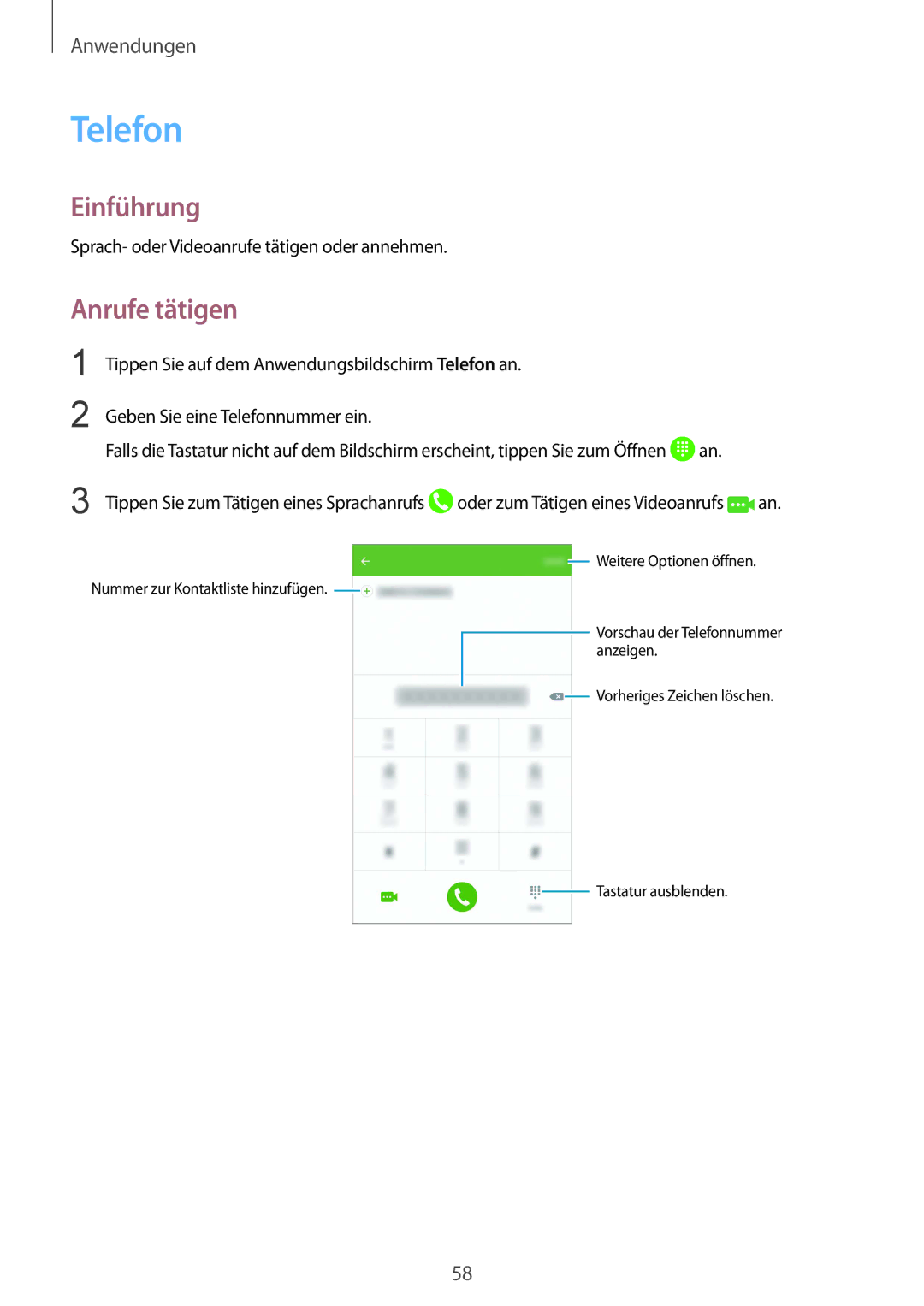 Samsung SM-G930FZKADBT, SM-G930FZSADBT, SM-G930FZWADBT, SM-G930FZDADBT, SM-G930FEDADBT manual Telefon, Anrufe tätigen 