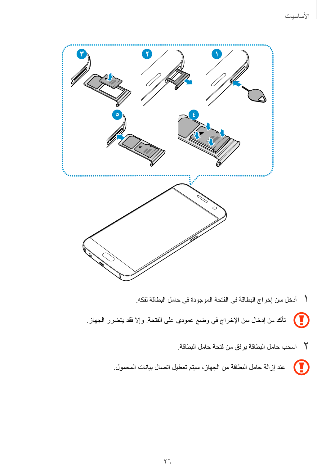 Samsung SM-G930FEDAKSA, SM-G930FZSAKSA, SM-G930FEDUKSA, SM-G930FZKAKSA, SM-G930FZDAKSA, SM-G930FZWAKSA manual الأساسيأا 