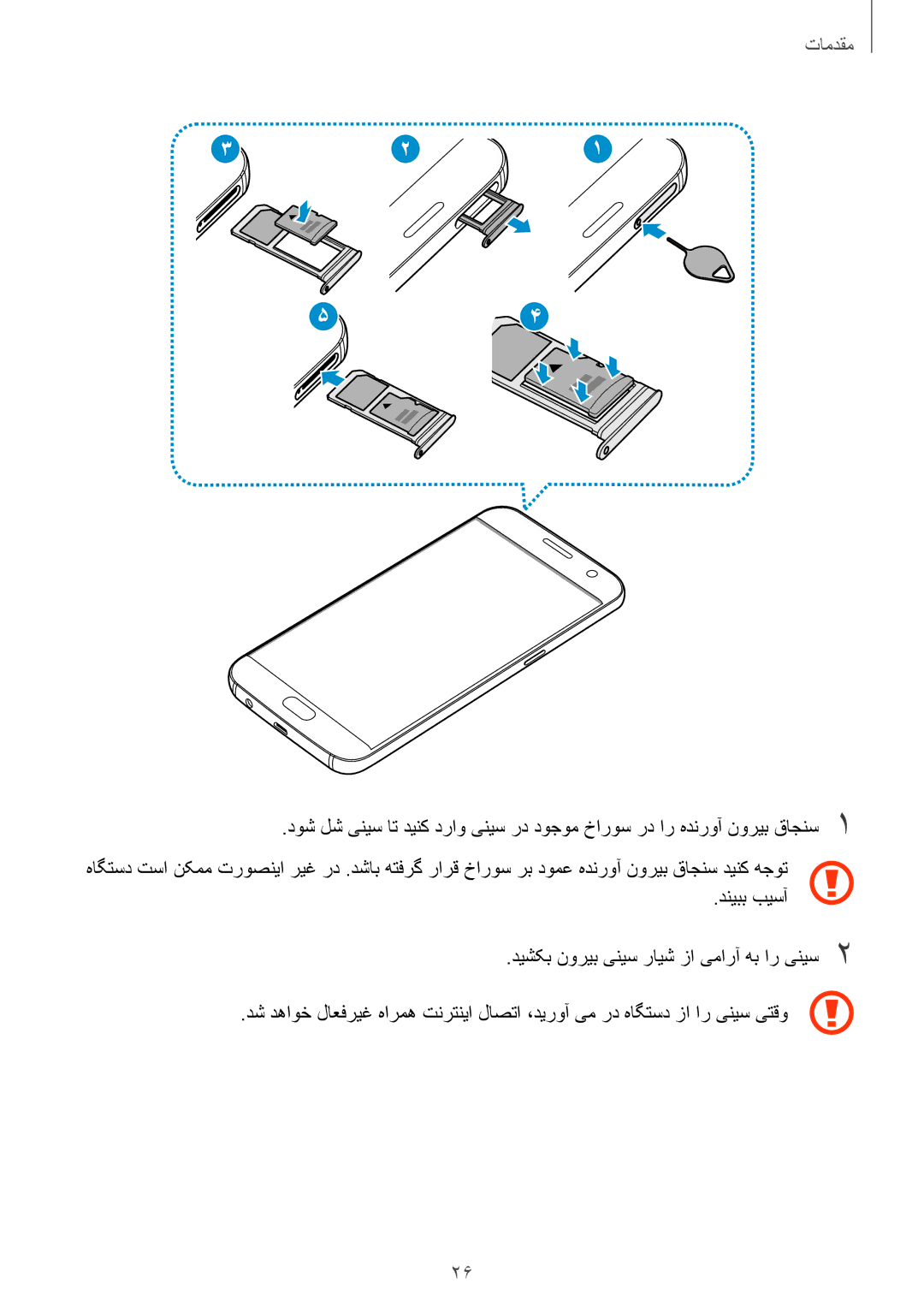 Samsung SM-G930FEDAKSA, SM-G930FZSAKSA, SM-G930FEDUKSA, SM-G930FZKAKSA, SM-G930FZDAKSA, SM-G930FZWAKSA manual مقدمات 